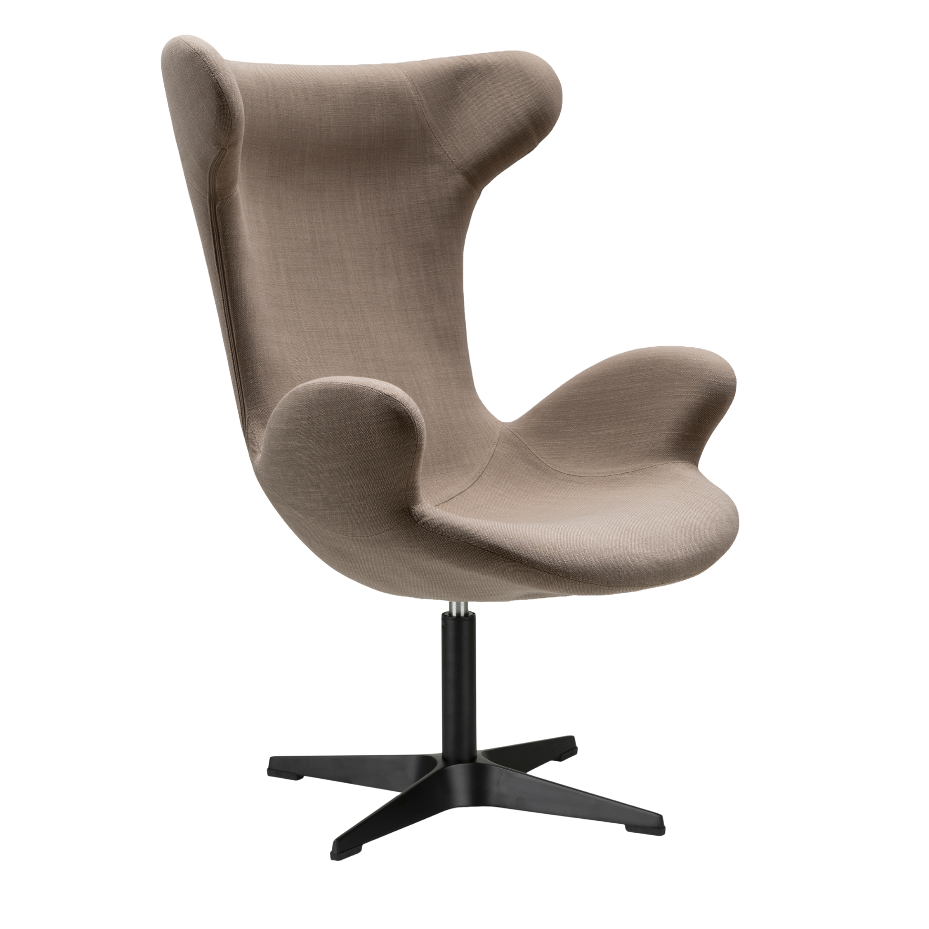 Victor loungestol stof m. sort drejesokkel